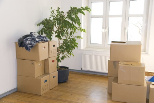 Furniture and boxes being loaded for a Bromley move